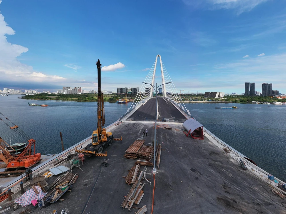 Cầu chính Cầu Thủ Thiêm 2. Ảnh: ĐT.