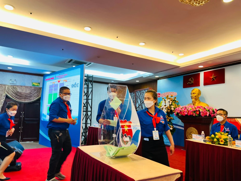 Đại hội Đại biểu Đoàn TNCS Hồ Chí Minh Tổng Công ty Cấp nước Sài Gòn lần thứ IV, nhiệm kỳ 2022-2027. Ảnh: ĐT.