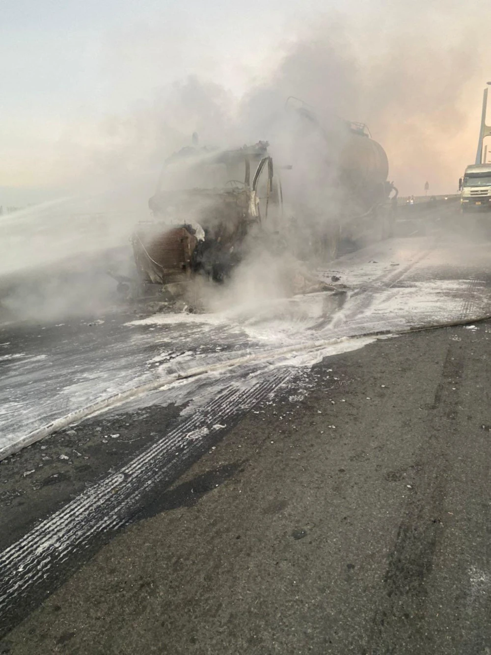 Hiện tại, lực lượng chức năng đã dập tắt được lửa. Ảnh: CTV. Hiện tại, lực lượng chức năng đã dập tắt được lửa. Ảnh: CTV.