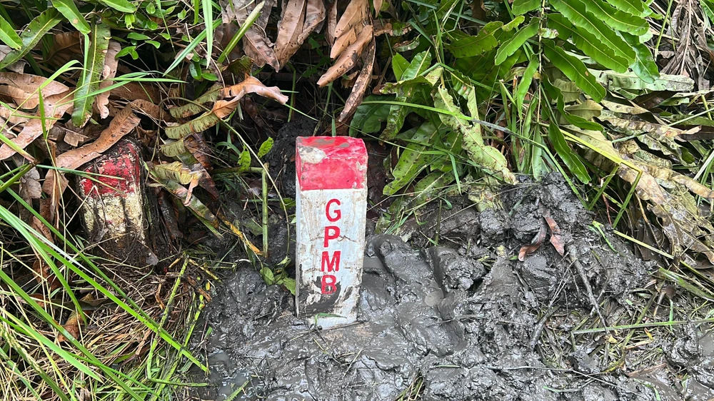 Khu vực cắm cọc trên địa bàn phường Long Trường, TP Thủ Đức là khó khăn nhất. Ảnh: ĐT.