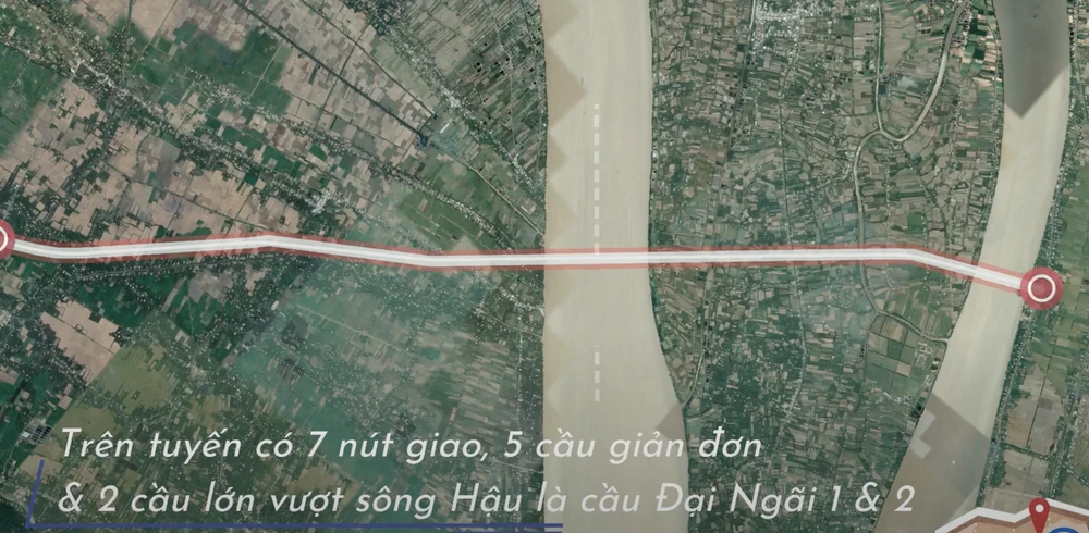 Dự án sau khi hoàn thành sẽ rút ngắn khoảng cách 80 km và khoảng 2 giờ đi xe. Ảnh: TEDI.