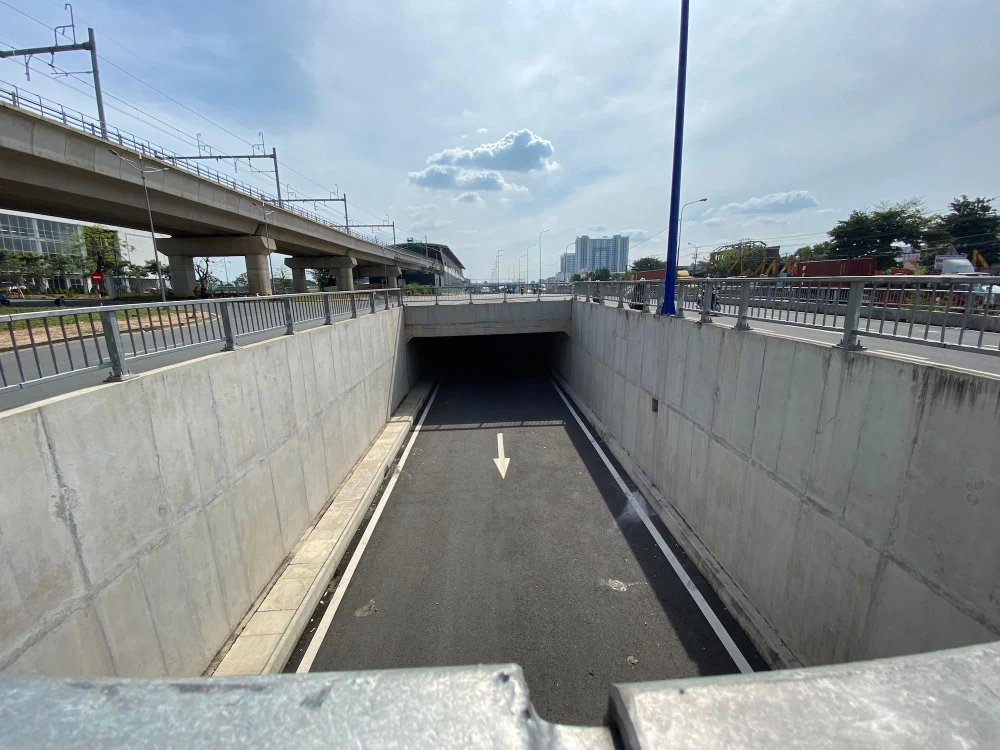 Hầm chui Bến xe Miền Đông mới sẽ được thông xe vào ngày mai. Ảnh: ĐT.