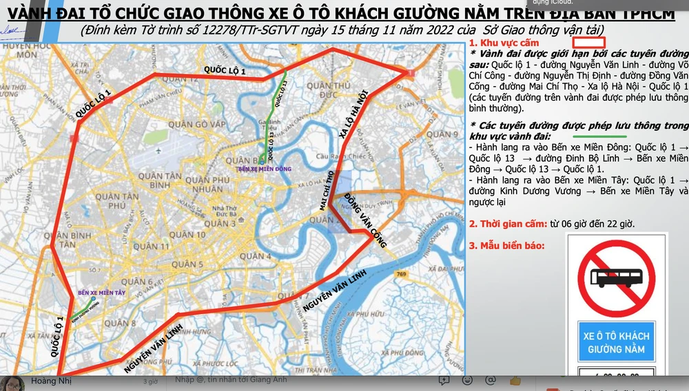 Dự kiến sẽ cấm xe khách giường nằm vào ngày 15-12 tới. Ảnh: Sở GTVT TP.HCM. Dự kiến sẽ cấm xe khách giường nằm vào ngày 15-12 tới. Ảnh: Sở GTVT TP.HCM.