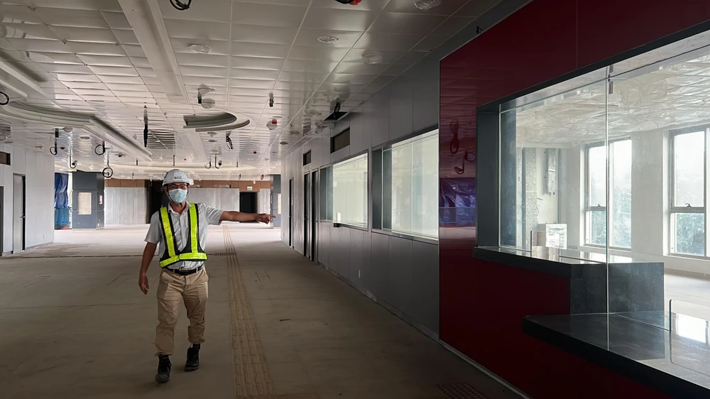 Đây là khu vực bán vé, phòng điều hành của Ga khu công nghệ cao.