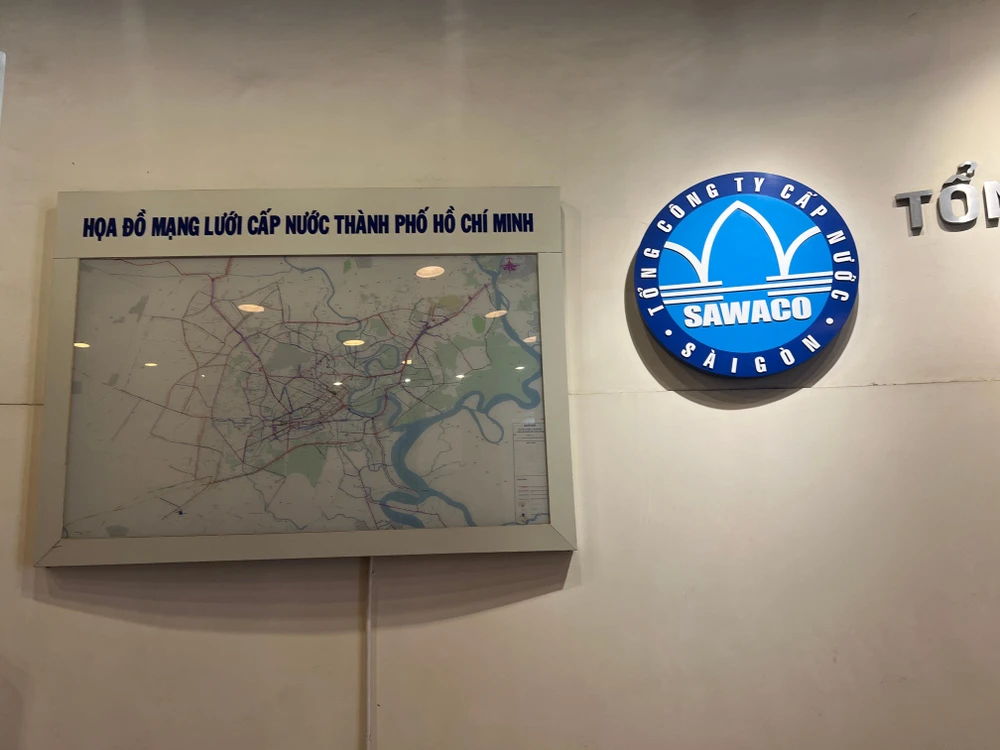 Đồ hoạ mạng lưới nước TP. Ảnh: ĐÀO TRANG.