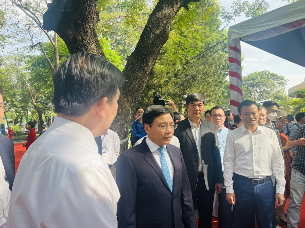 Bộ trưởng Bộ GTVT Nguyễn Văn Thắng rất kỳ vọng vào dự án Ảnh: ĐÀO TRANG.