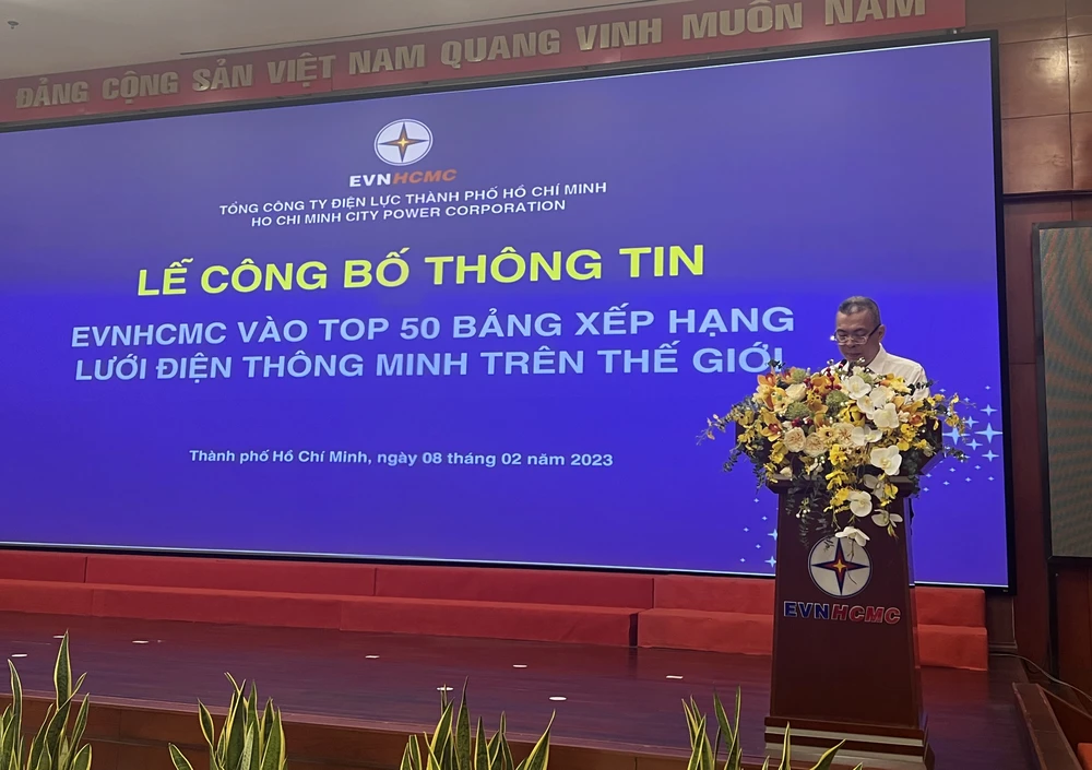 Ông Nguyễn Văn Thanh, Tổng Giám đốc Tổng công ty Điện lực TP.HCM cho biết EVNHCMC tiếp tục phấn đấu nâng cao thứ hạng trong bảng xếp hạng lưới điện thông minh trên thế giới. Ảnh: ĐT.