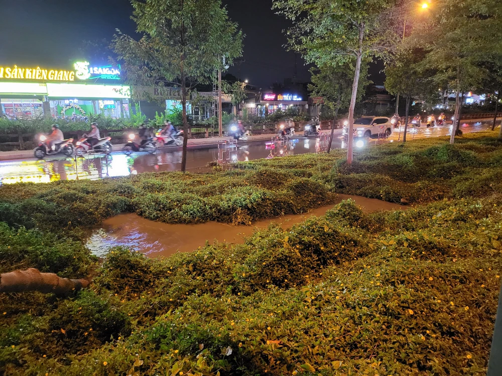 Người dân đi lại đông đúc trên đường Kha Vạn Cân. Ảnh: PHI LONG