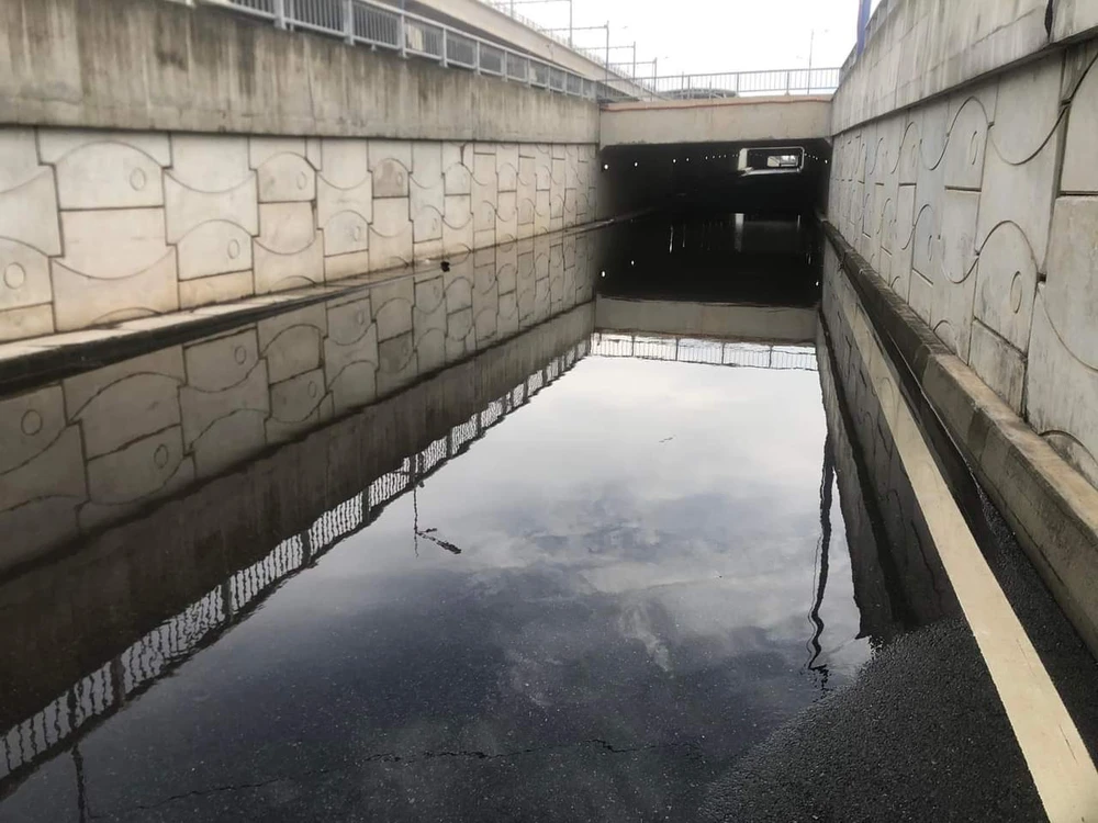 Hầm chui Bến xe Miền Đông mới trong chiều ngày 31-5.