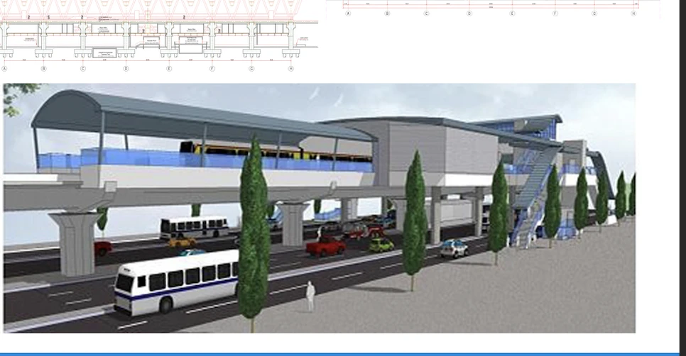 Phối cảnh ga Tân Bình - dự án tuyến metro số 2.