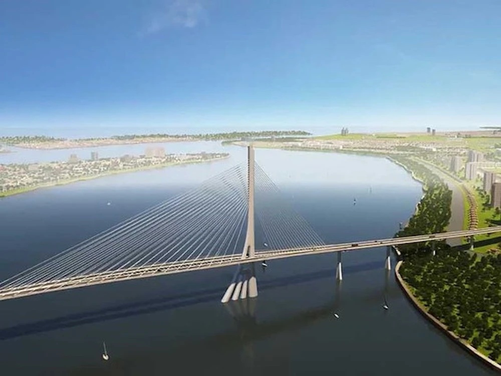 Phối cảnh dự án cầu Cần Giờ. Ảnh: Sở GTVT TP cung cấp.