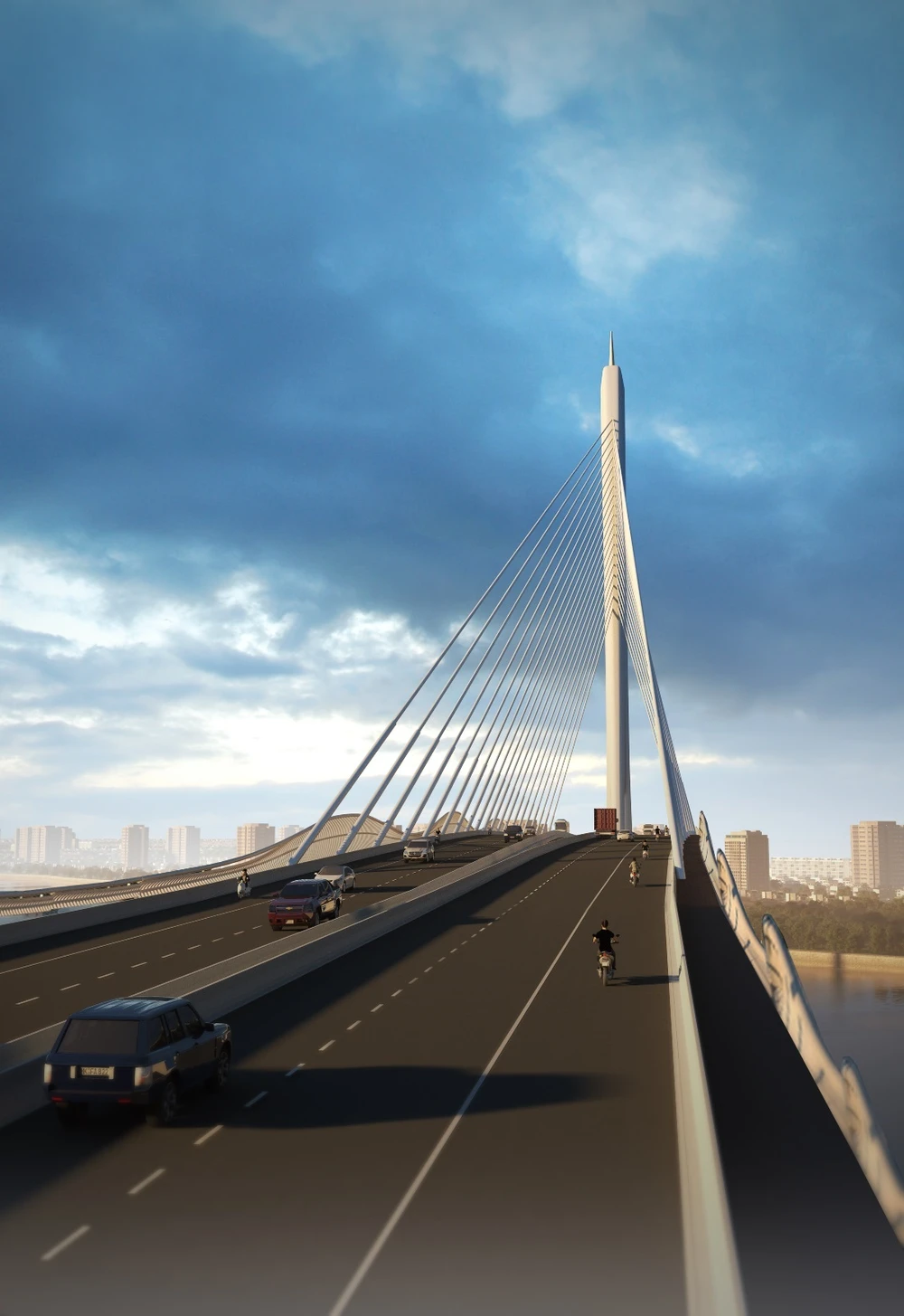 Diện mạo phía trên cầu Cần Giờ. Ảnh: Sở GTVT TP cung cấp