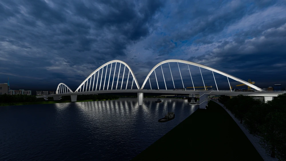 Hình ảnh chính thức cầu Thủ Thiêm 4 dần lộ diện ảnh 3 Hình ảnh chính thức cầu Thủ Thiêm 4 dần lộ diện ảnh 3