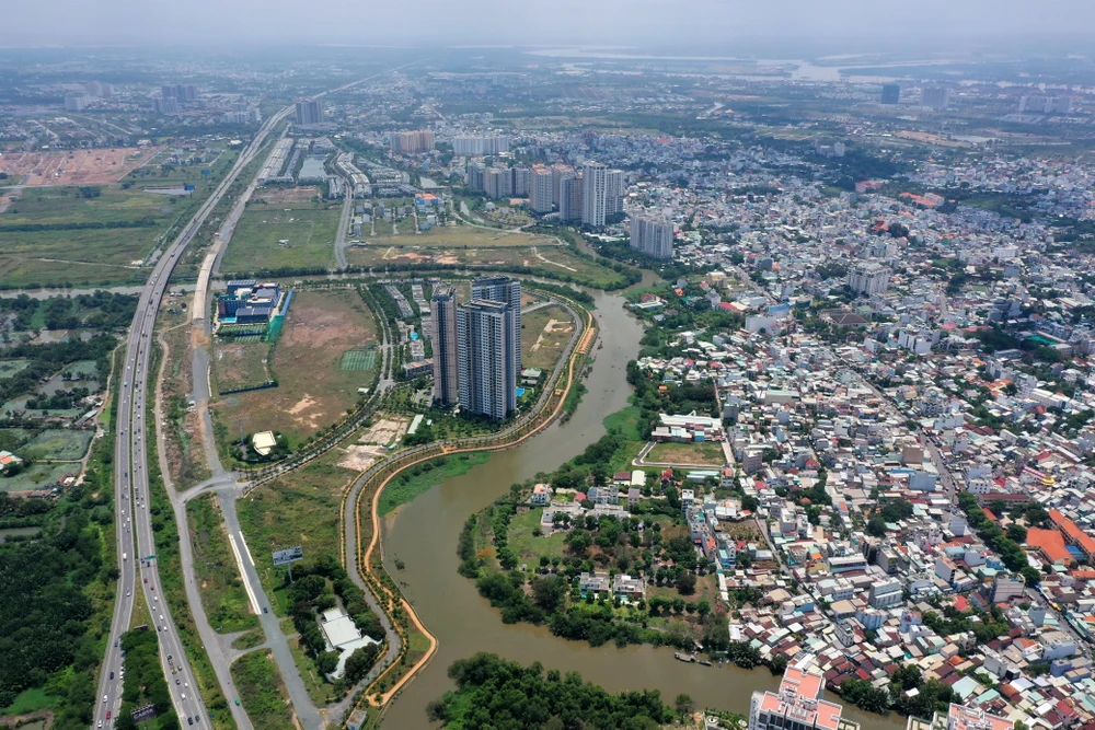 Toàn cảnh song hành cao tốc TP.HCM - Long Thành - Dầu Giây. Ảnh: ĐT