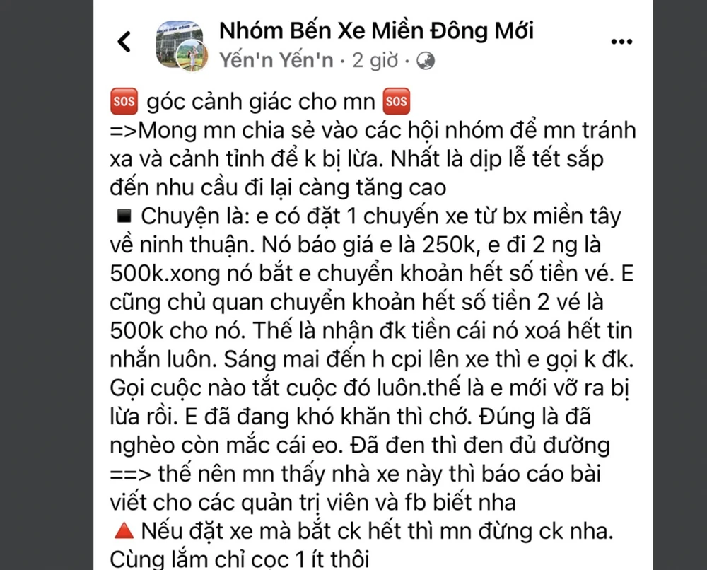 lừa đảo mua vé qua mạng