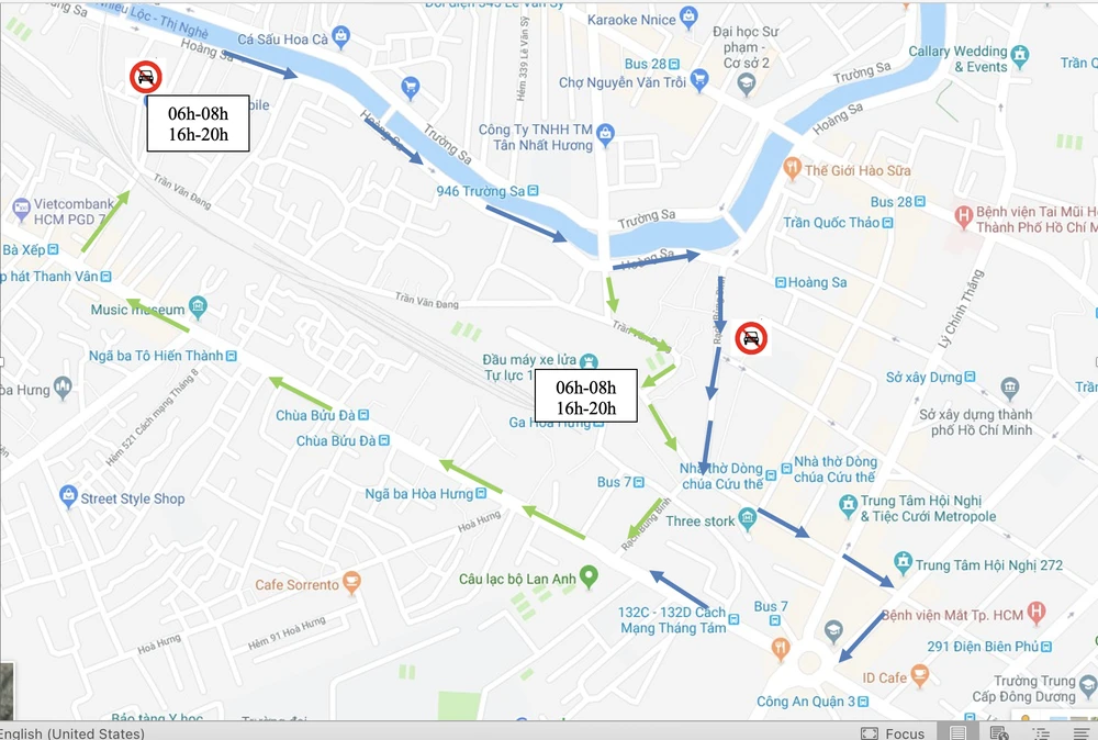 Phân luồng giao thông khu vực ga Sài Gòn, quận 3