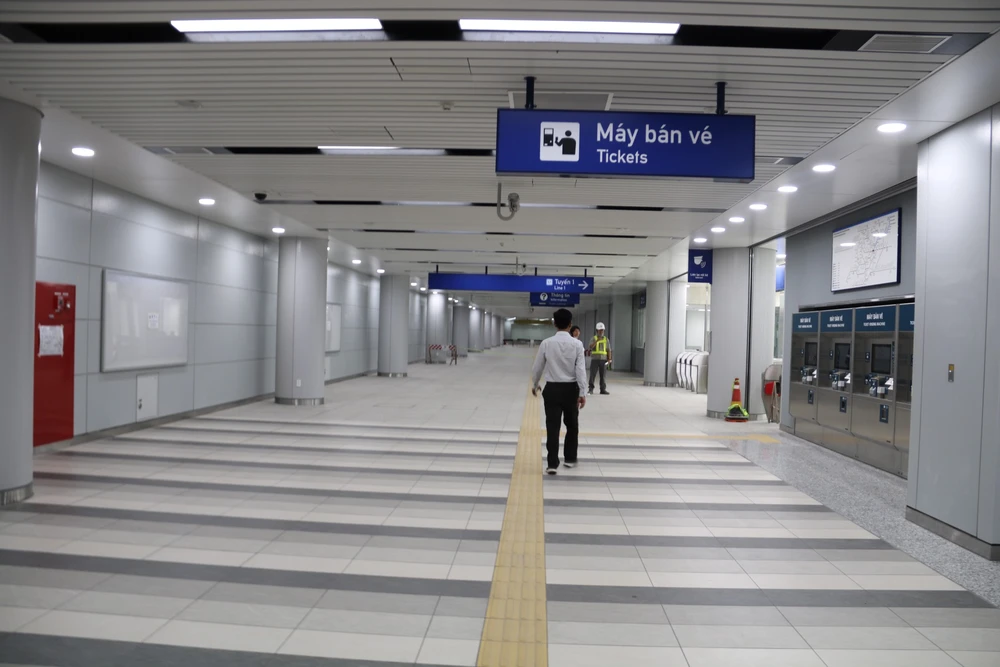chạy thử nhà ga metro số 1