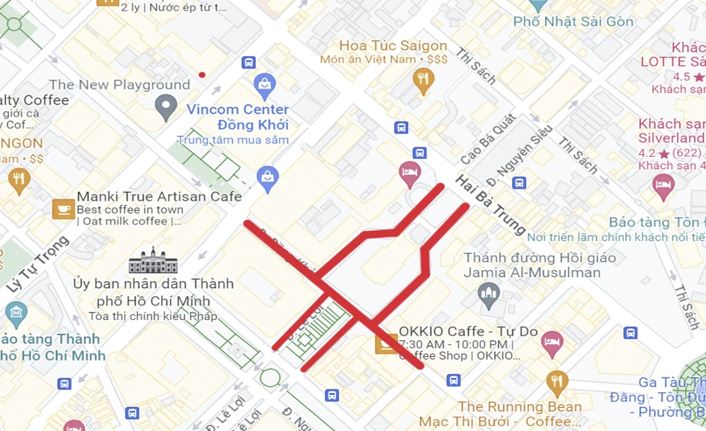 Điều chỉnh giao thông khu vực trung tâm TP.HCM vào cuối tuần này