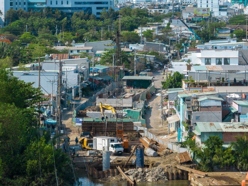 cầu Rạch Đỉa, huyện Nhà Bè sắp về đích