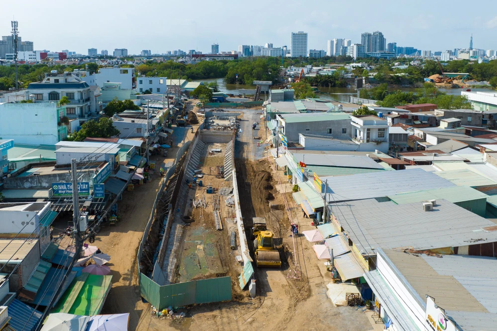 cầu Rạch Đỉa, huyện Nhà Bè sắp về đích