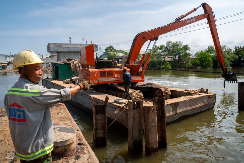 dự án cầu Rạch Đỉa huyện Nhà Bè đang tiến về đích