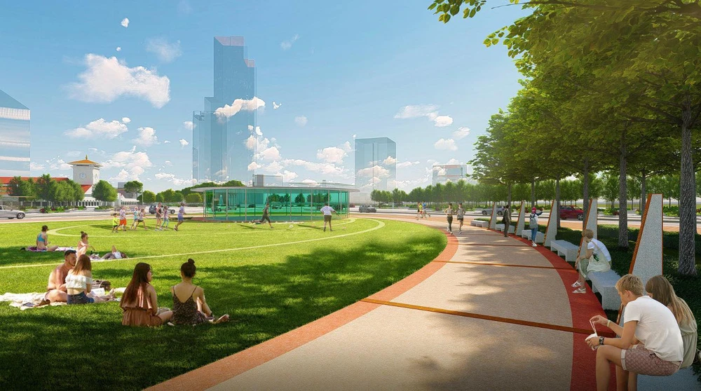 Phối cảnh quảng trường hấp dẫn trước chợ Bến Thành, quận 1