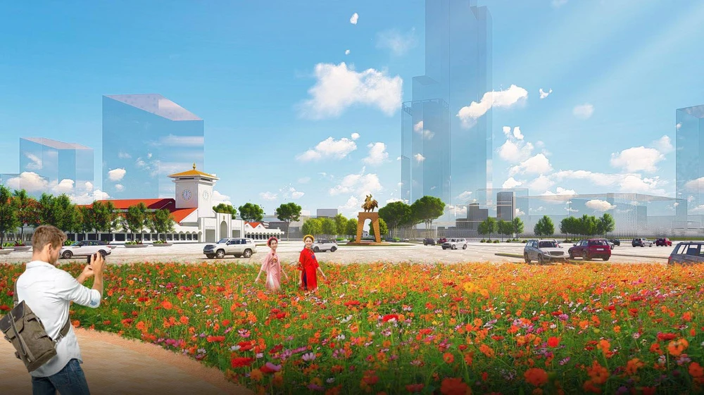 Phối cảnh quảng trường hấp dẫn trước chợ Bến Thành, quận 1