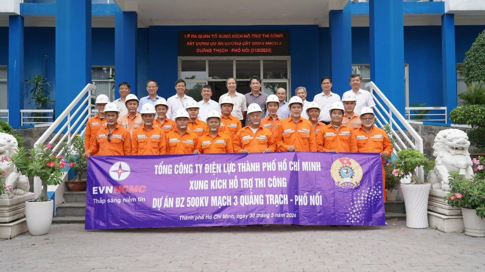 EVNHCMC lên đường tiếp sức thi công Đường dây 500kV mạch 3 Quảng Trạch – Phối Nối