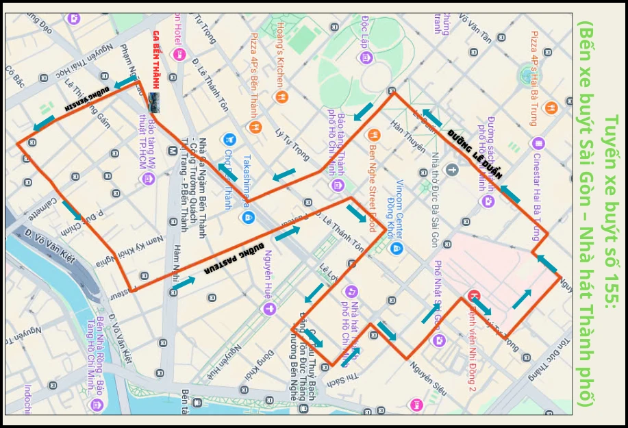 TP.HCM thông báo điều chỉnh lộ trình tuyến xe buýt số 155 và 156