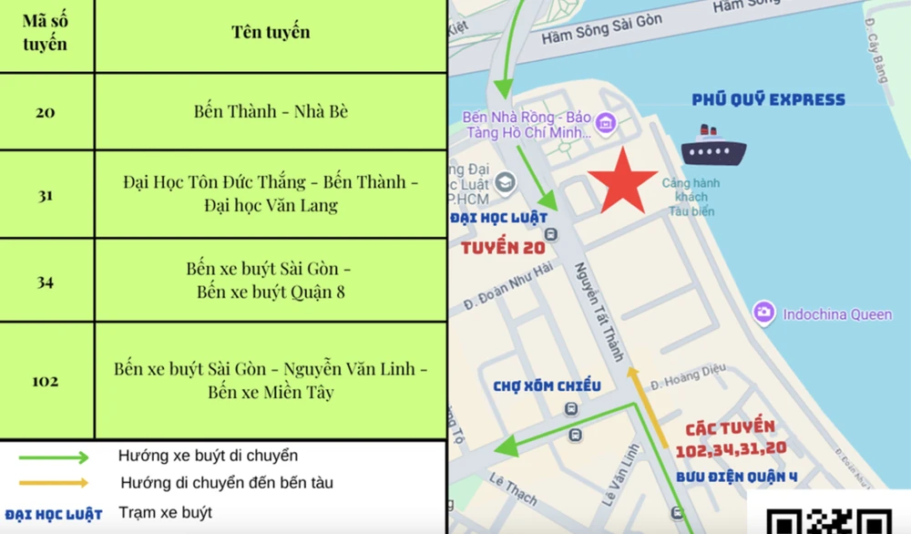 4 tuyến xe buýt kết nối với tàu cao tốc TP.HCM - Côn Đảo,