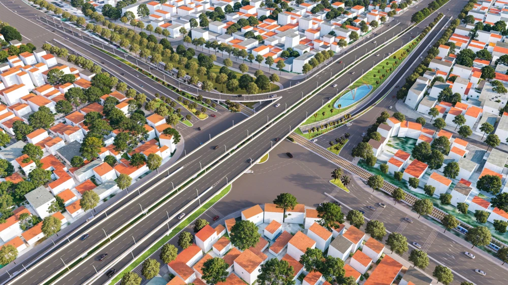 Dự án Vành đai 2 là công trình trọng điểm của TP.HCM để chào mừng kỷ niệm 50 năm Ngày giải phóng miền Nam thống nhất đất nước. Ảnh: Ban Giao thông