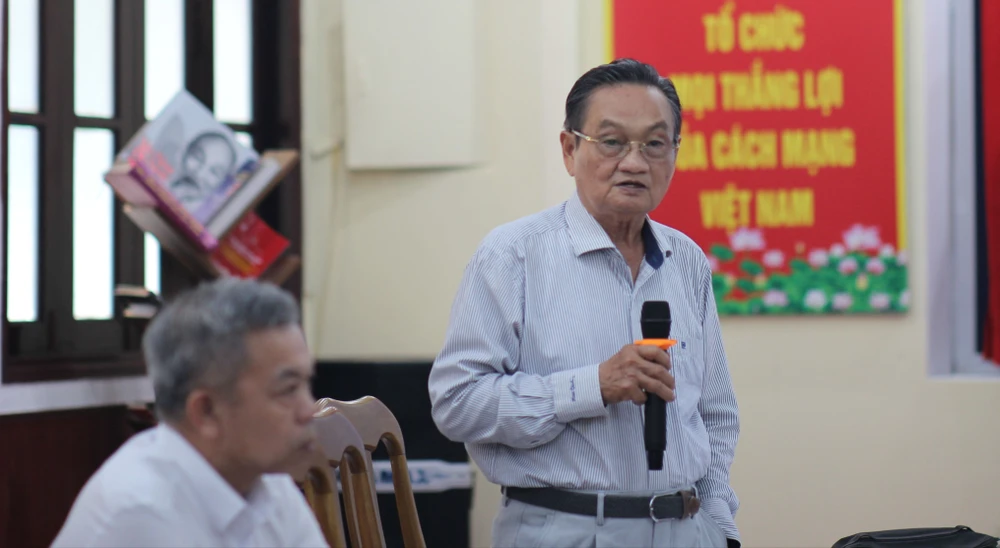 TS Trần Du Lịch, Chủ tịch Hội đồng tư vấn triển khai thực hiện Nghị quyết 98 nêu những nhóm chính sách đặc biệt của Nghị quyết 188 cho TP.HCM làm đường sắt đô thị. Ảnh: ĐT