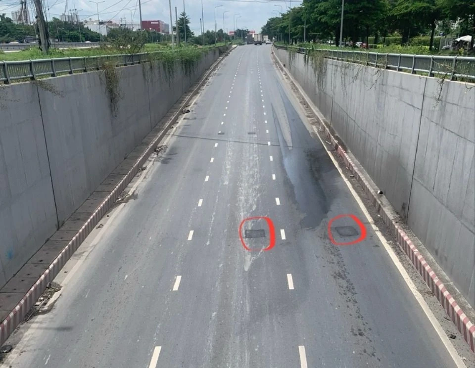 Đã dặm vá ổ gà tại hầm chui Nguyễn Văn Linh - Nguyễn Hữu Thọ
