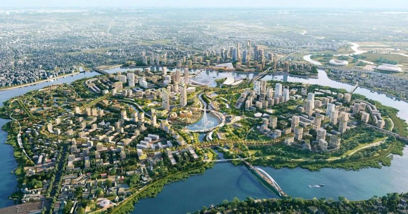 Thiết kế đoạt giải nhất cho khu đô thị này. Ảnh: Sở Xây dựng cung cấp