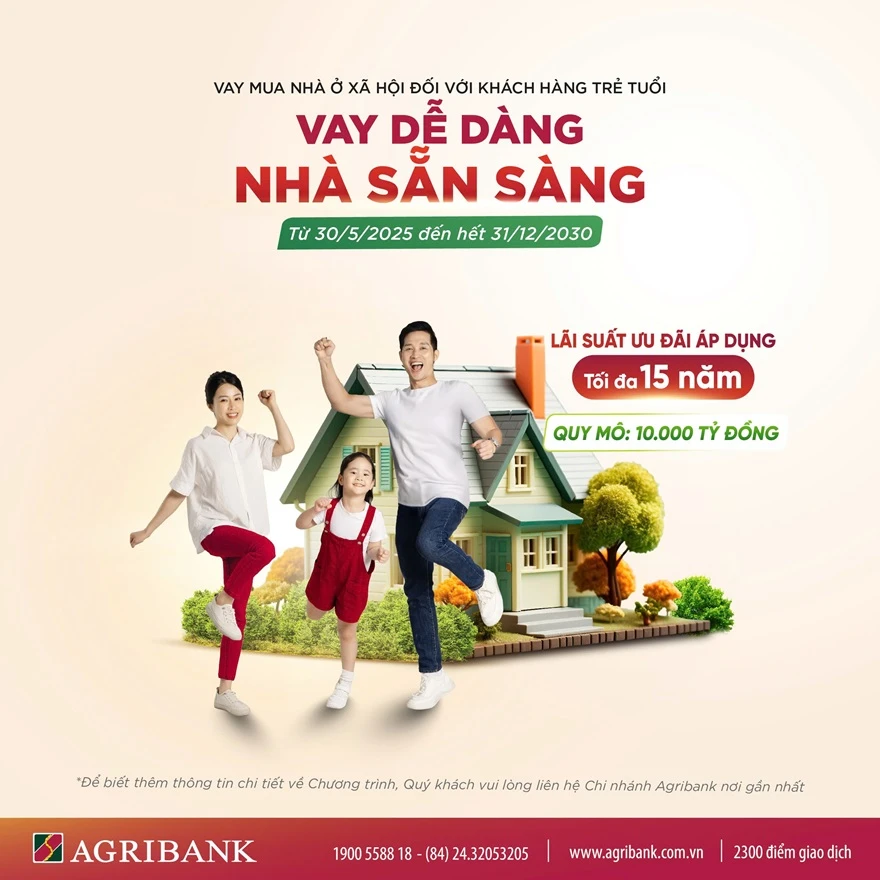 Agribank triển khai chương trình vay vốn ưu đãi mua nhà ở xã hội dành cho người trẻ.jpg