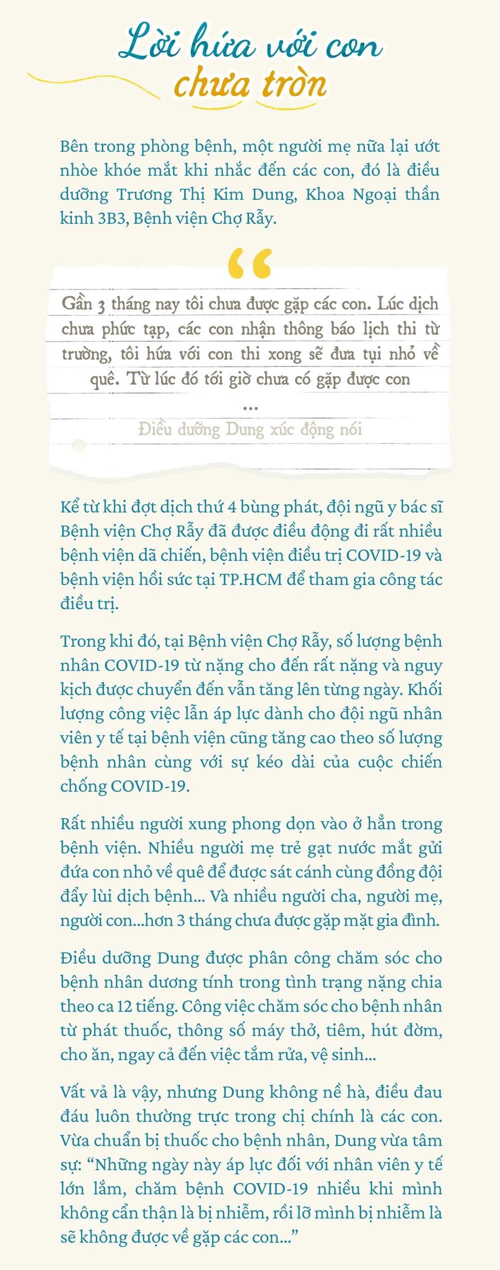 Chuyện Khu điều trị COVID-19: ‘Con ở nhà ngoan, ba mẹ đi bắt ‘con COVID’ rồi về ảnh 7