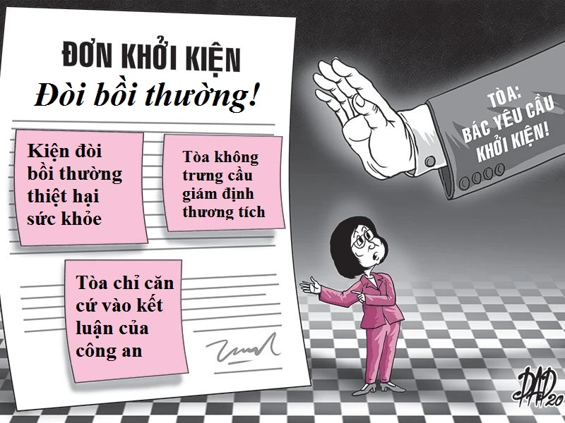 Tòa không trưng cầu giám định mà căn cứ vào kết luận của công an để bác yêu cầu khởi kiện