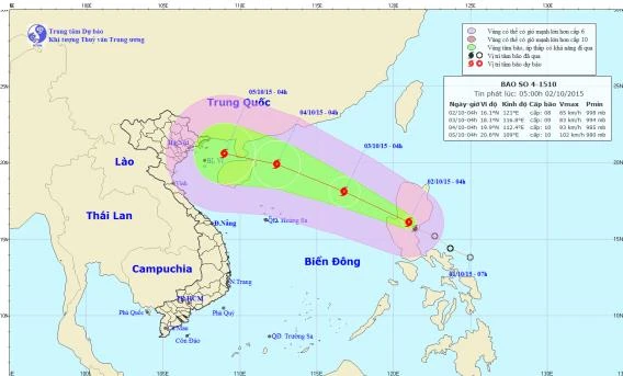 Bão MUJIGAE tiến sát biển Đông ảnh 1
