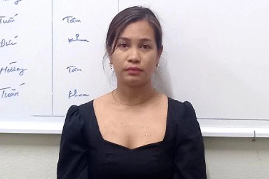 Kim Thị Oanh trốn truy nã ở Bạc Liêu bị Công an tỉnh Thanh Hóa bắt giữ. Ảnh: CTV