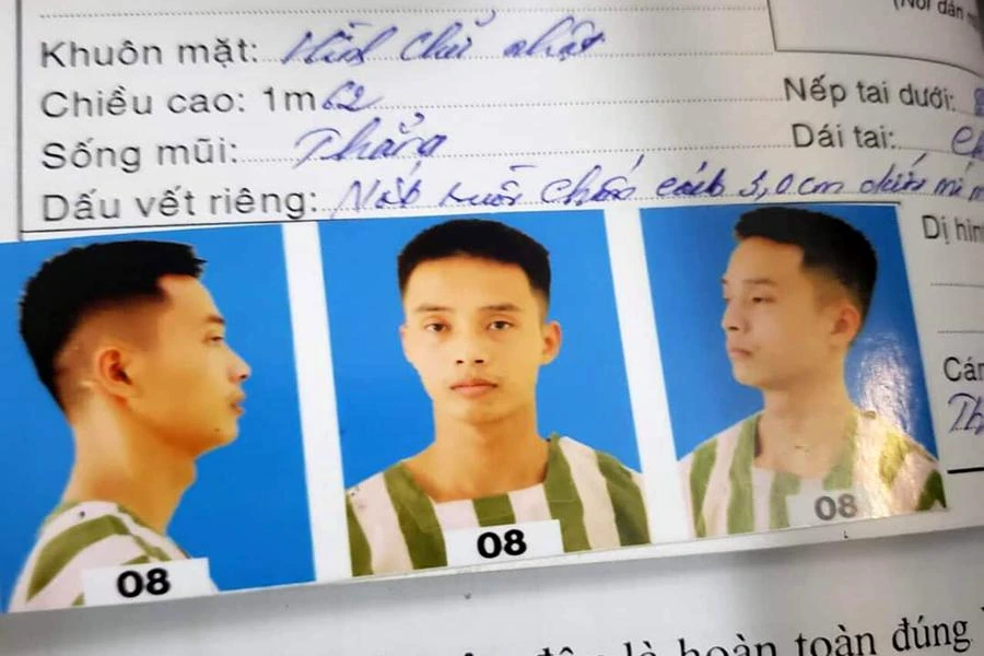 Đặc điểm nhận dạng phạm nhân Triệu Quân Sự trốn khỏi trại giam ở Thành Long, Thạch Thành (Thanh Hóa).
