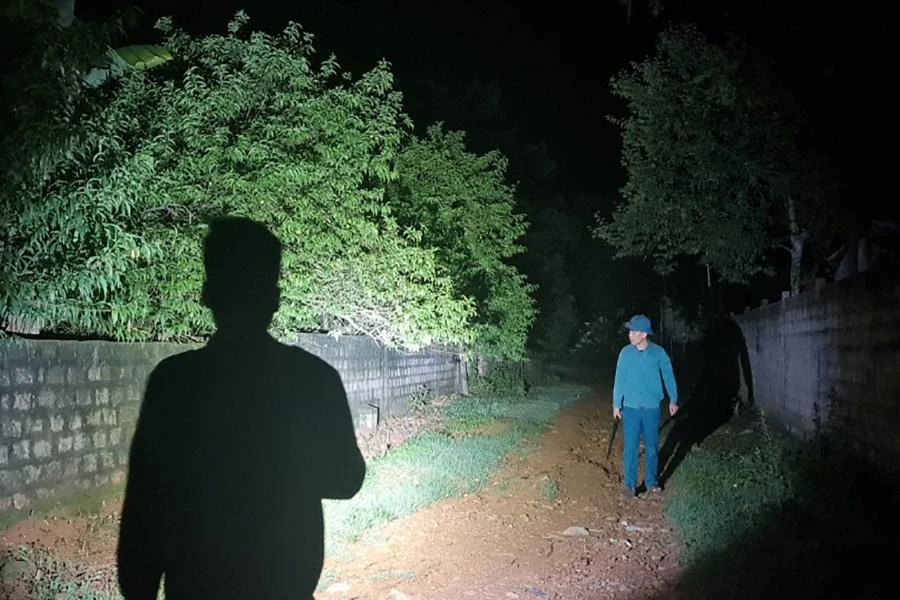 Các lực lượng liên quan tham gia truy bắt Triệu Quân Sự. Ảnh: Đ. TR