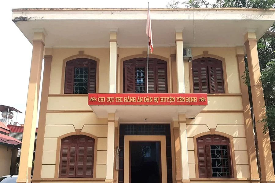 Chi cục THADS huyện Yên Định nơi ông Đ đang làm việc. Ảnh: CTV