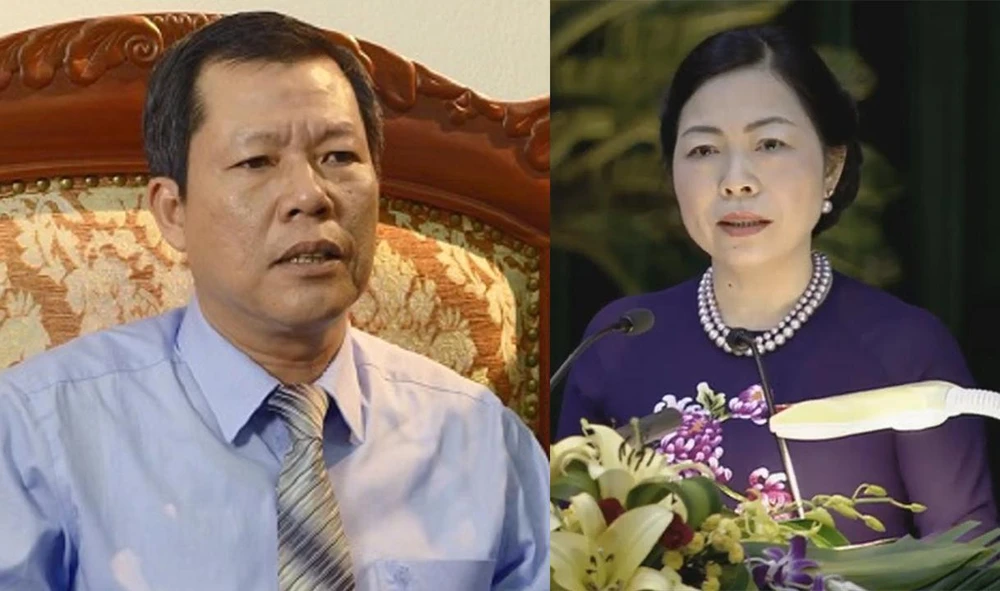 Cựu phó giám đốc, giám đốc Sở Tài Chính Thanh Hóa là ông Nguyễn Bá Hùng (trái) và bà Đinh Cẩm Vân bị khởi tố về tội lợi dụng chức vụ, quyền hạn trong khi thi hành công vụ.