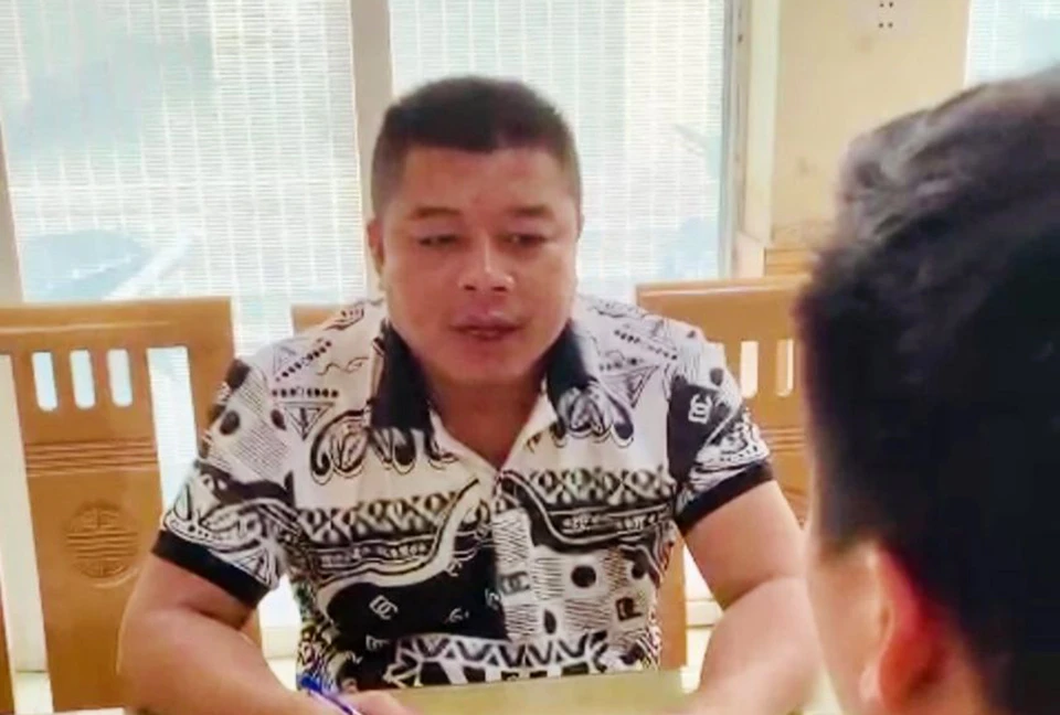 Tô Thanh Hải tại cơ quan công an