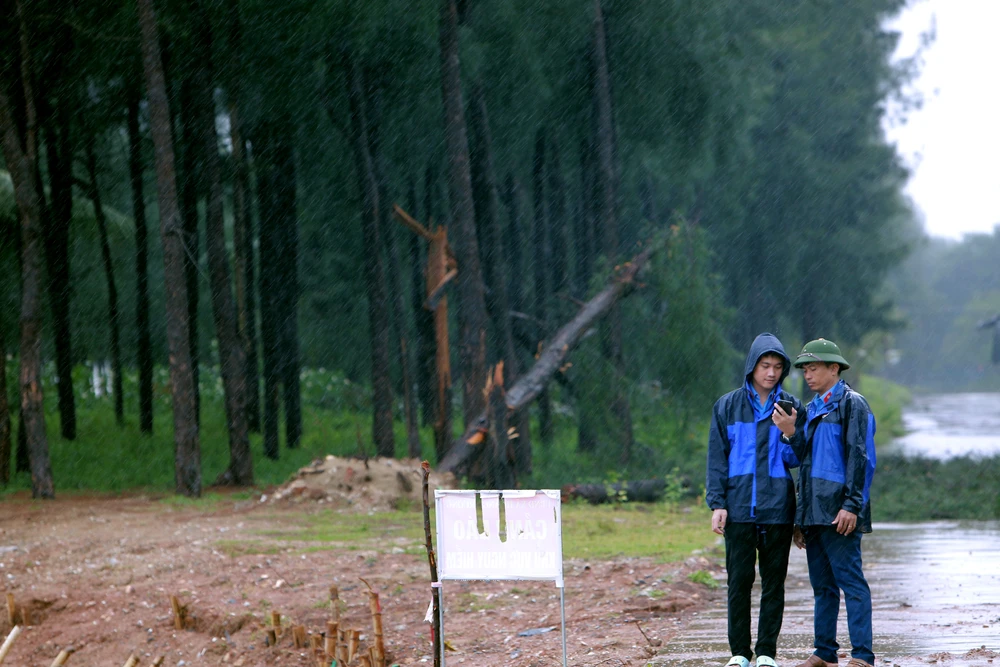 Sạt lở nghiêm trọng bên bờ biển ở Thanh Hóa, thứ trưởng Bộ Nông nghiệp trực tiếp kiểm tra -12.JPG