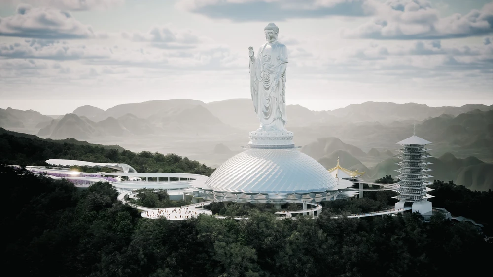 Ngắm Tôn tượng Phật lớn nhất thế giới 167,5 trên đỉnh núi Nưa ở Thanh Hóa -2.jpg