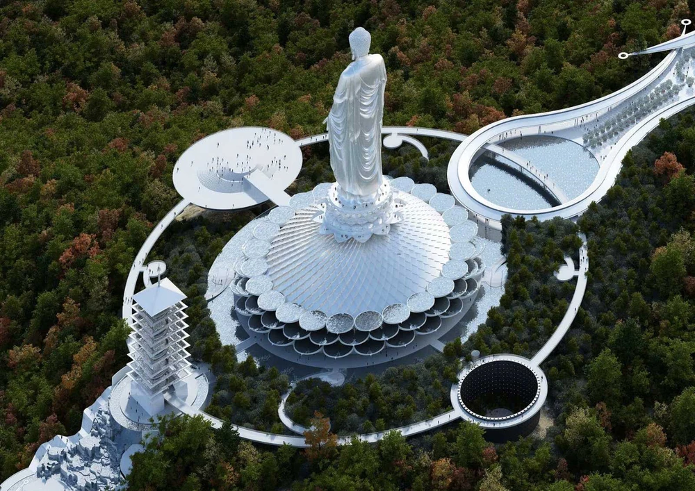 Ngắm Tôn tượng Phật lớn nhất thế giới 167,5 trên đỉnh núi Nưa ở Thanh Hóa -3.JPG