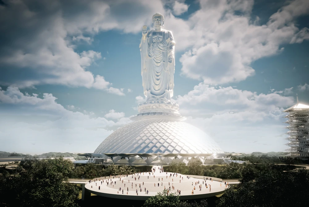 Ngắm Tôn tượng Phật lớn nhất thế giới 167,5 trên đỉnh núi Nưa ở Thanh Hóa -5.jpg