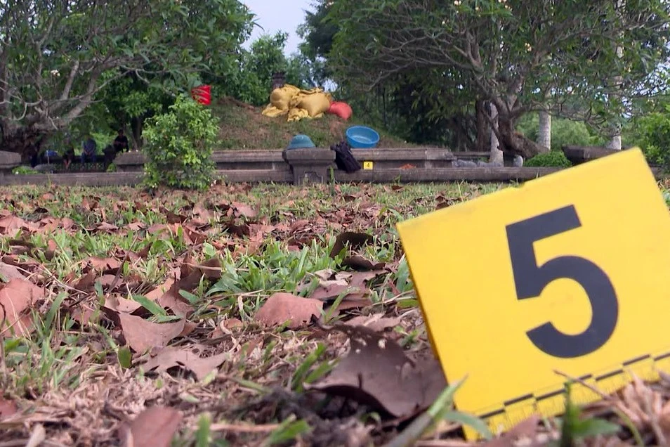 Dựng hiện trường vụ hai người Trung Quốc xâm hại mộ Lê Túc Tông - 2.jpg