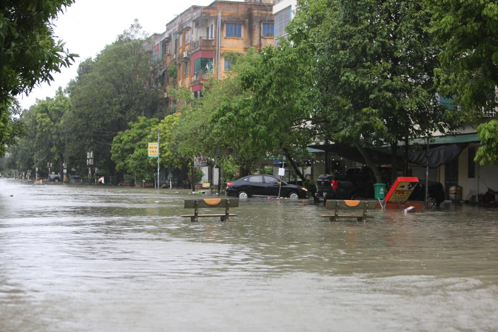 Hình ảnh nhiều tuyến phố ngập sâu, cây xanh đổ gãy do ảnh hưởng bão Bualoi -12.JPG